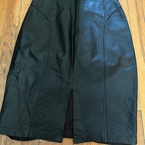 Hugo Buscati leather skirt